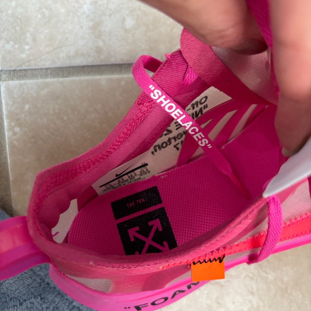 Nike x Off-White Zoom Fly SP "Tulip Pink" (mens 7.5, women’s 9) Limited Edition - Picture 3 of 7